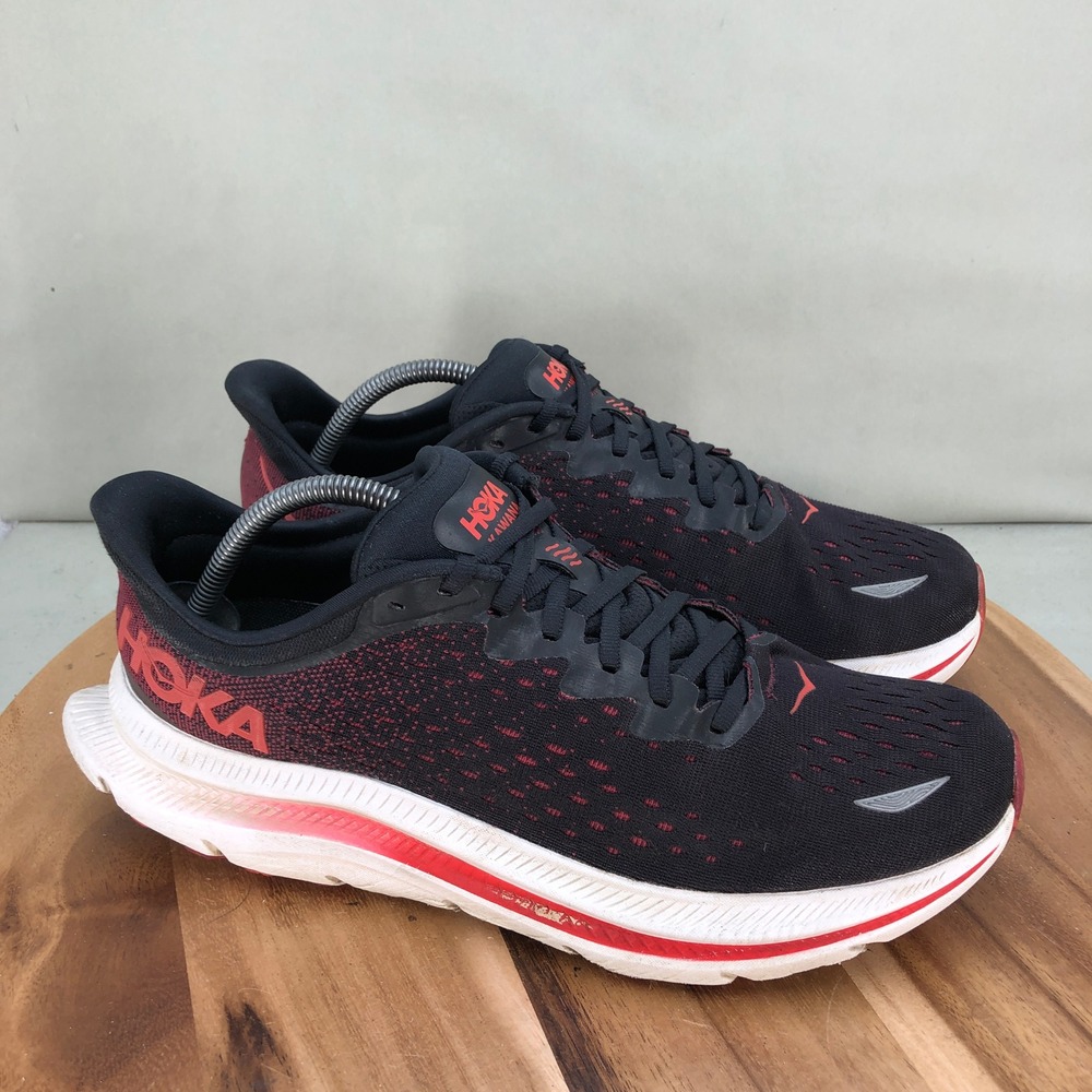 Hoka One One Kawana Mens Running Shoes Black Cherry Red Size 11 D Cushioned